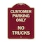Signmission Reserved Parking Customer Parking No Trucks Heavy-Gauge Aluminum Sign, 24" x 18", BU-1824-23051 A-DES-BU-1824-23051 - alternate 1